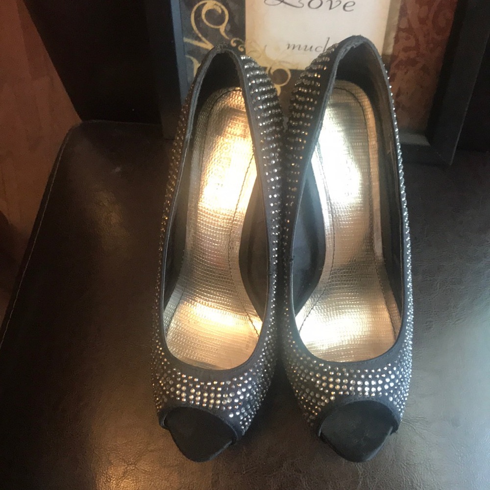 Classic Rhinestone Peep-toe Heel - Picture 5 of 7